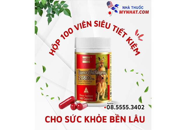 sản phẩm costar essence of red kangaroo hộp 100v