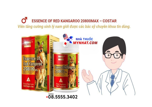 thành phần sản phẩm costar essence of red kangaroo hộp 100v
